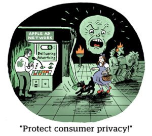Comic: "Protect consumer privacy!"